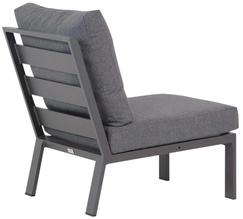 Hoek loungeset 6 personen Aluminium/teak Grijs Lifestyle Garden Furniture Verona/Marietta