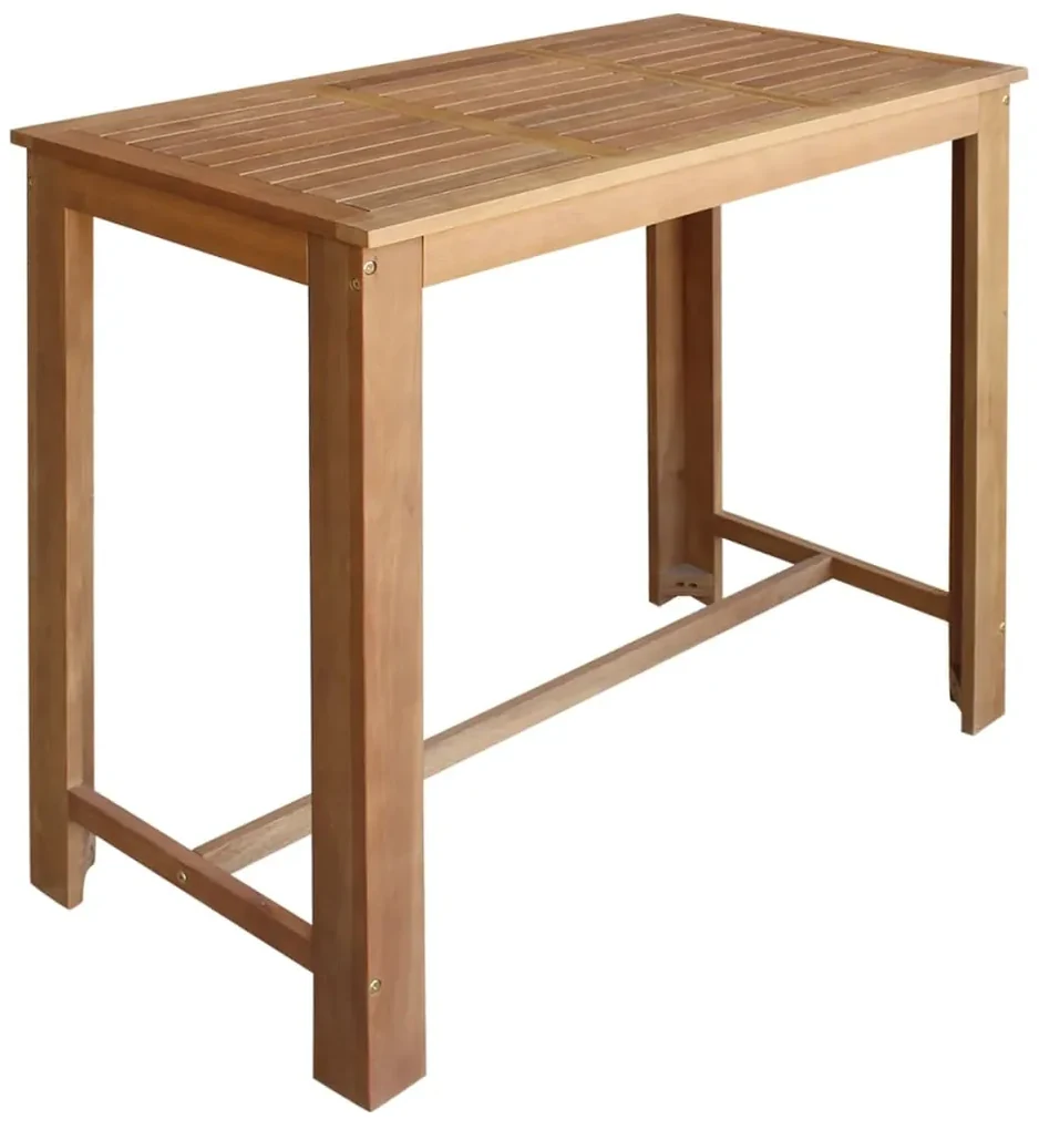 vidaXL 5-delige Bartafel en -stoelenset massief acaciahout