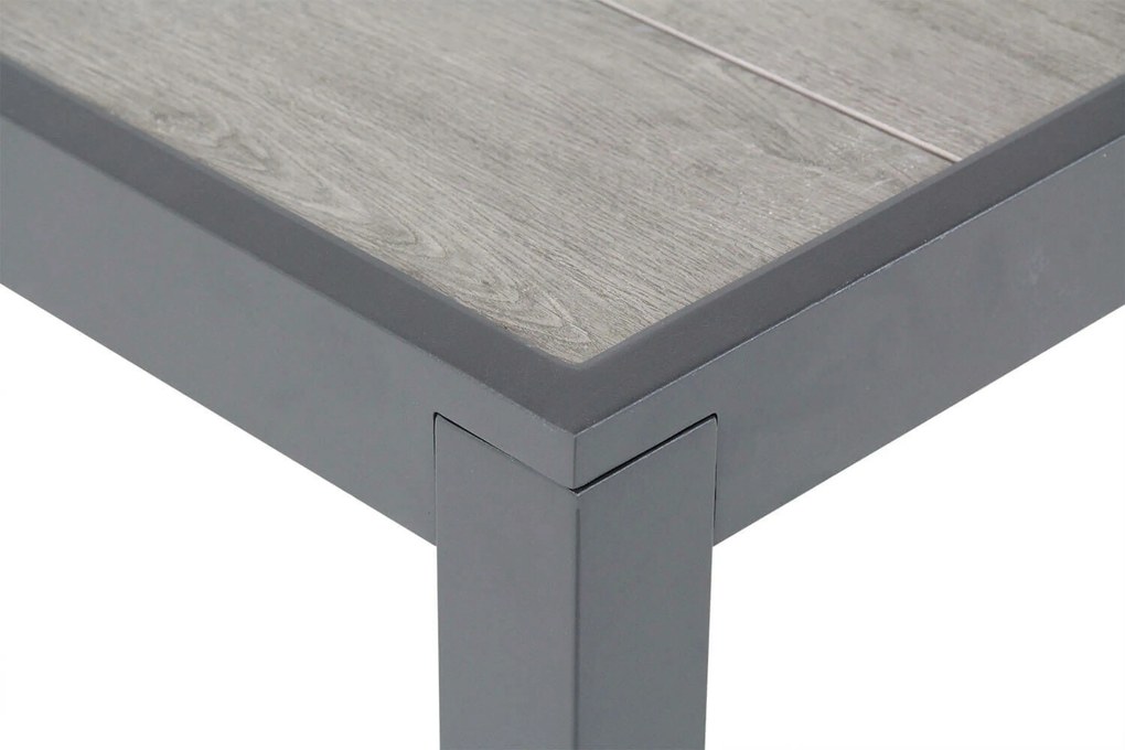 Tuinset 6 personen 220 cm Aluminium/Textileen /Aluminium/textileen Grijs Presto Donato/Residence