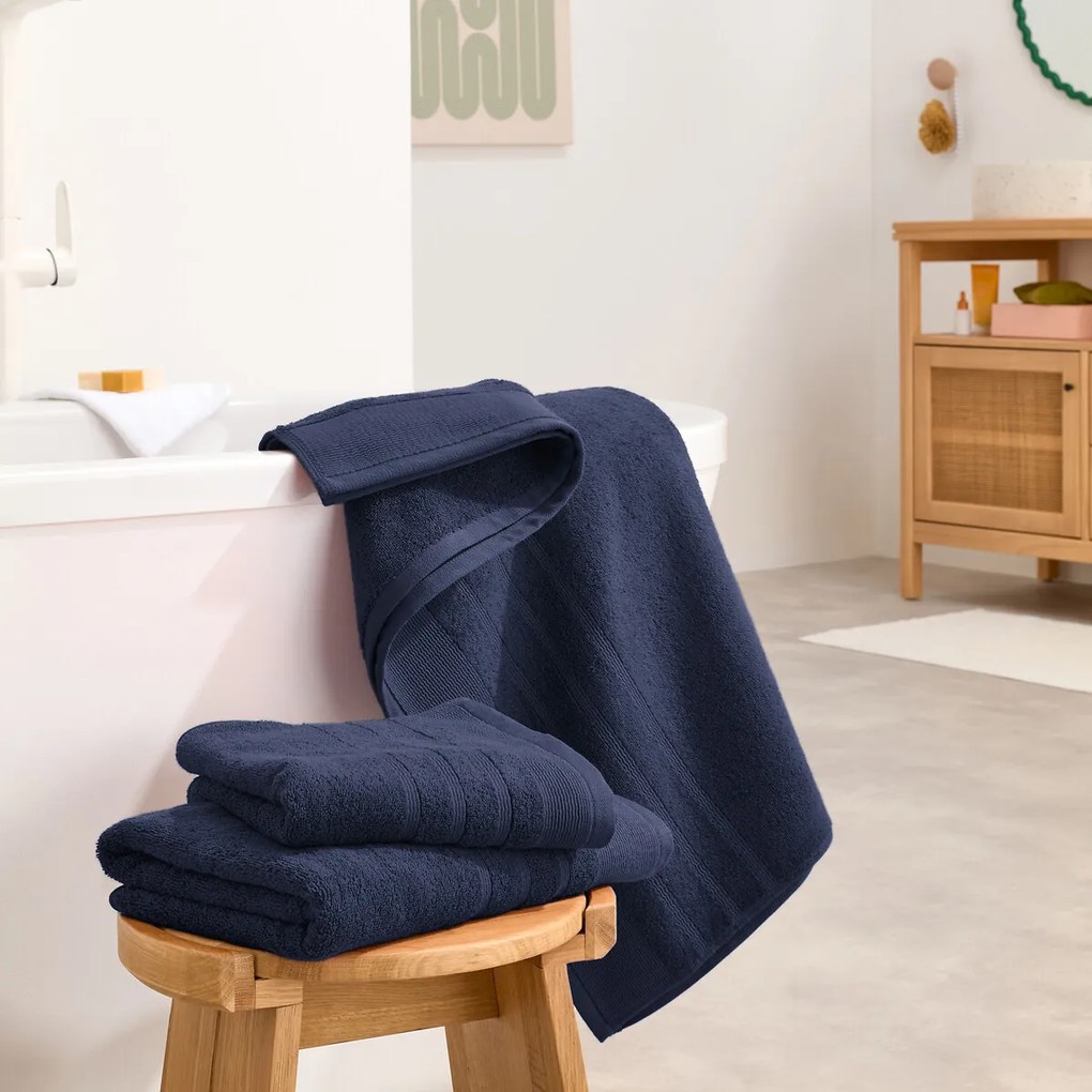 Set van 2 handdoeken in badstof 600 g/m2, Zavara