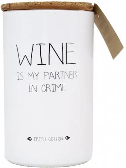 My Flame Lifestyle scented soy candle white wine is my partner in crim