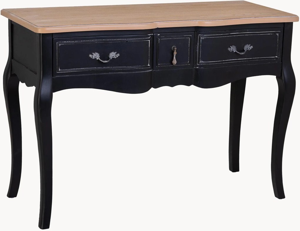 Extra diepe houten wandtafel Madeira met lades