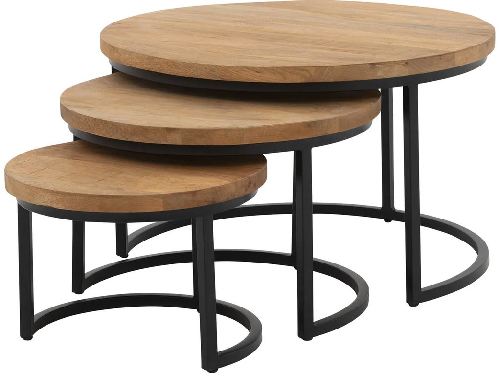 Goossens Salontafel Jelle Xl, Set van 3