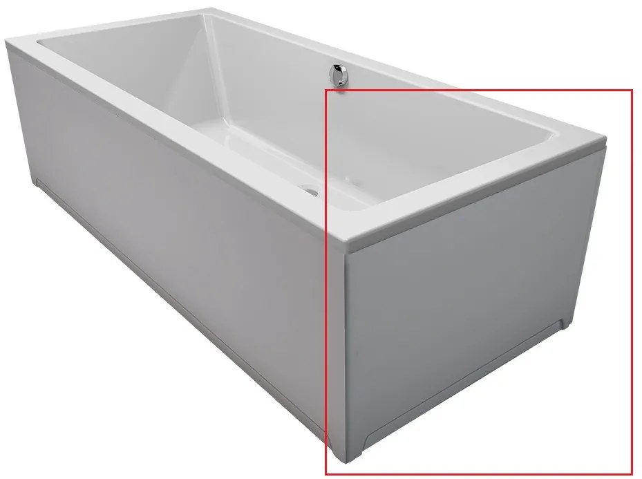 Riho zijpaneel voor ligbad 80cm wit glans