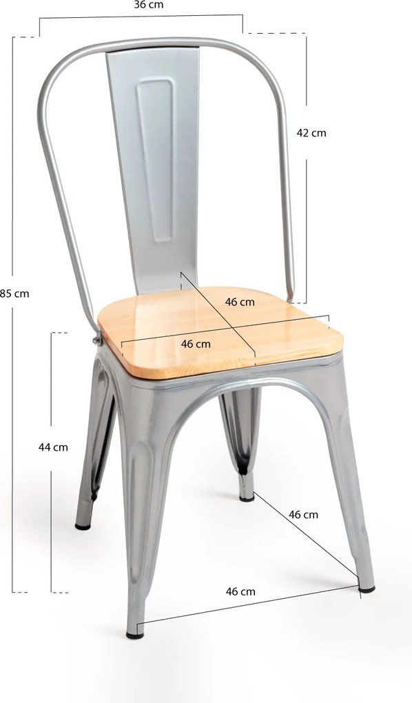 Set 4 Torix Natuurlijk Houten Stoelen