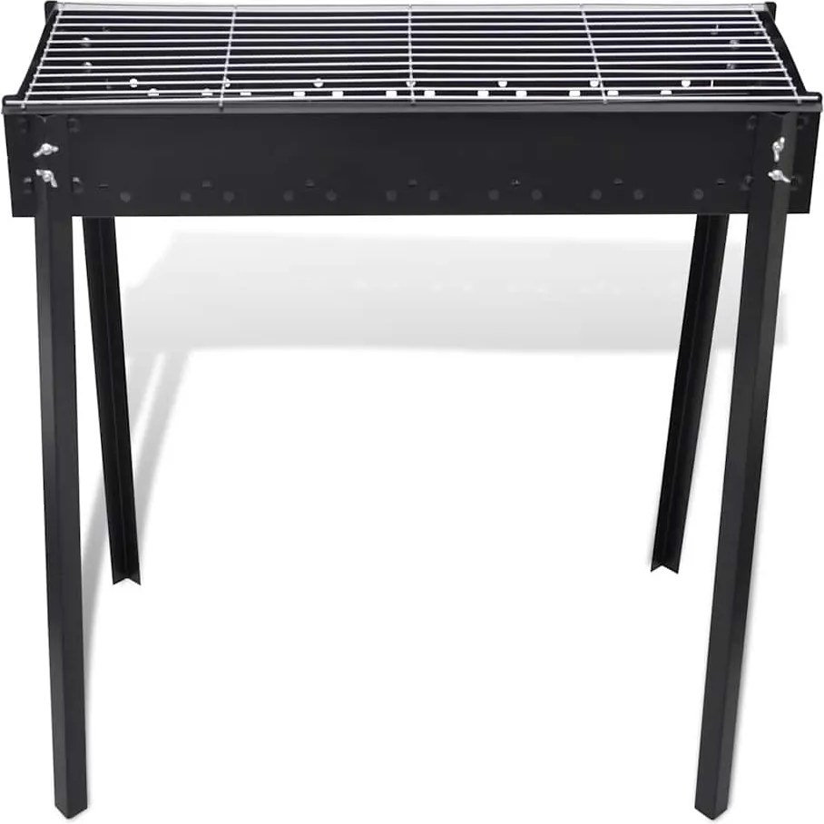 vidaXL Houtskoolbarbecue staand vierkant 75x28 cm