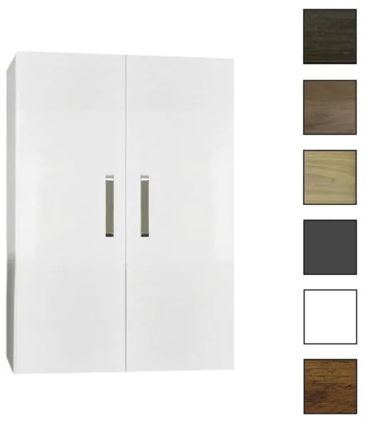 Sanicare kolomkast met luxe chromen greep 67x90x32cm hoogglans wit