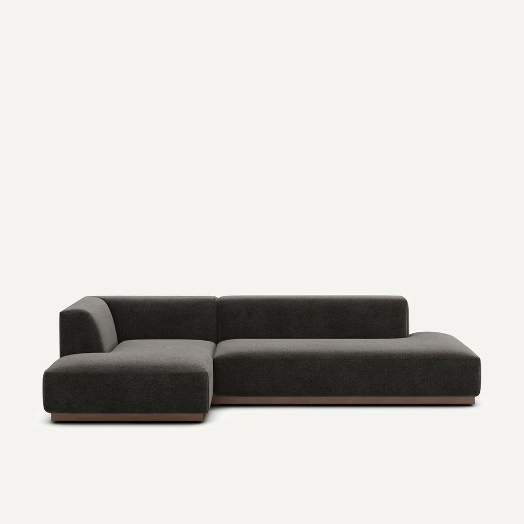 Linker hoekbank XL chenille fluweel, Jacopo