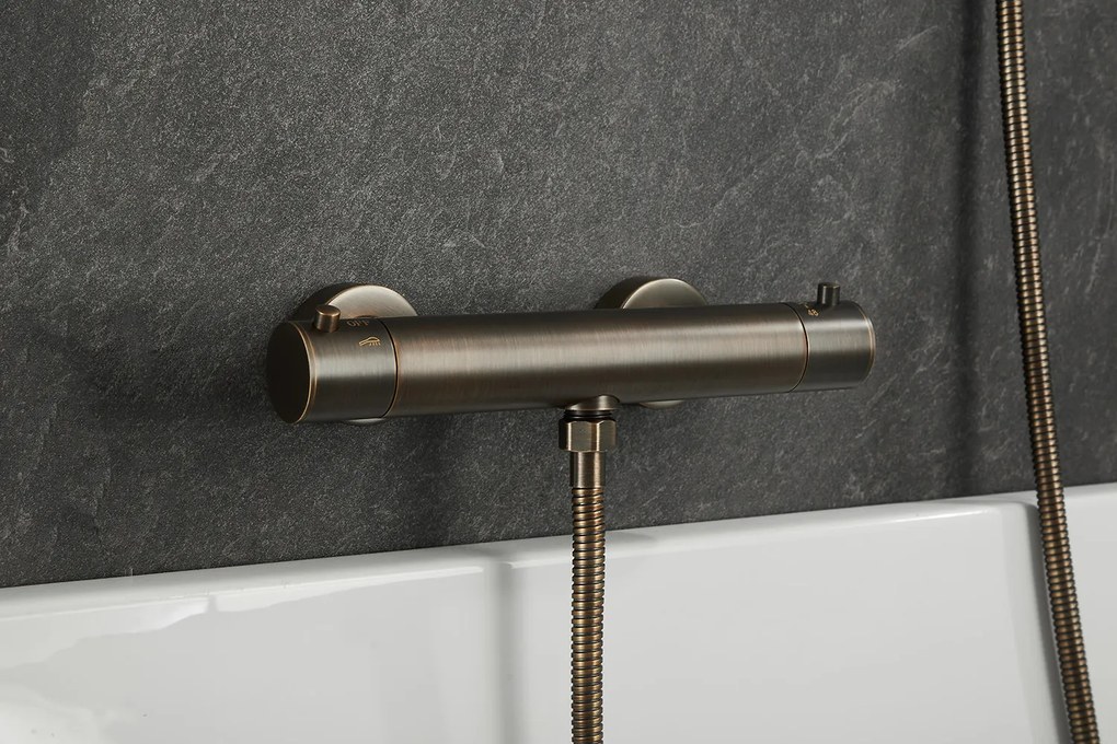 Saniclear Antique thermostatische douchekraan verouderd messing