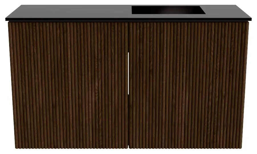 Mondiaz Joya 70cm toiletmeubel walnut met wastafel faye rechts 1 kraangat urban