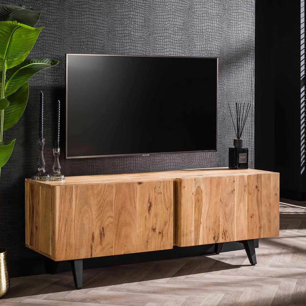Tv-meubel Massief Acacia Hout - 135x40x50cm.
