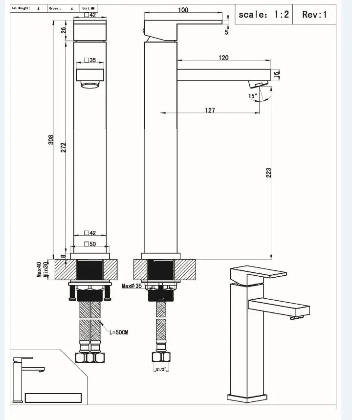 Best Design A-Line wastafelkraan verhoogd chroom