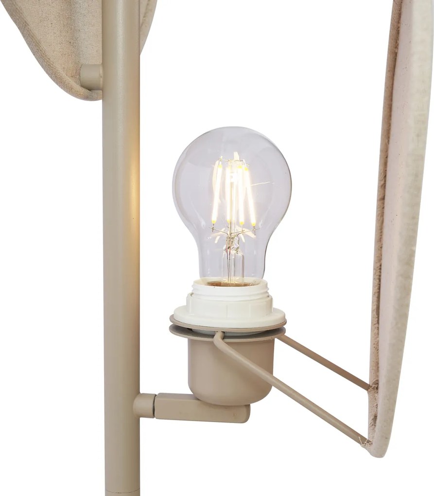 Japandi vloerlamp beige 3-lichts - Organica