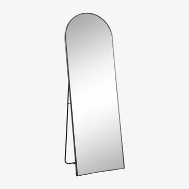 Aluminium Staande Spiegel (50x150 Cm) Naruvy Zwart - Sklum