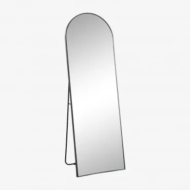Staande Spiegel In Aluminium 50x150 Cm Naruvy Zwart - Sklum