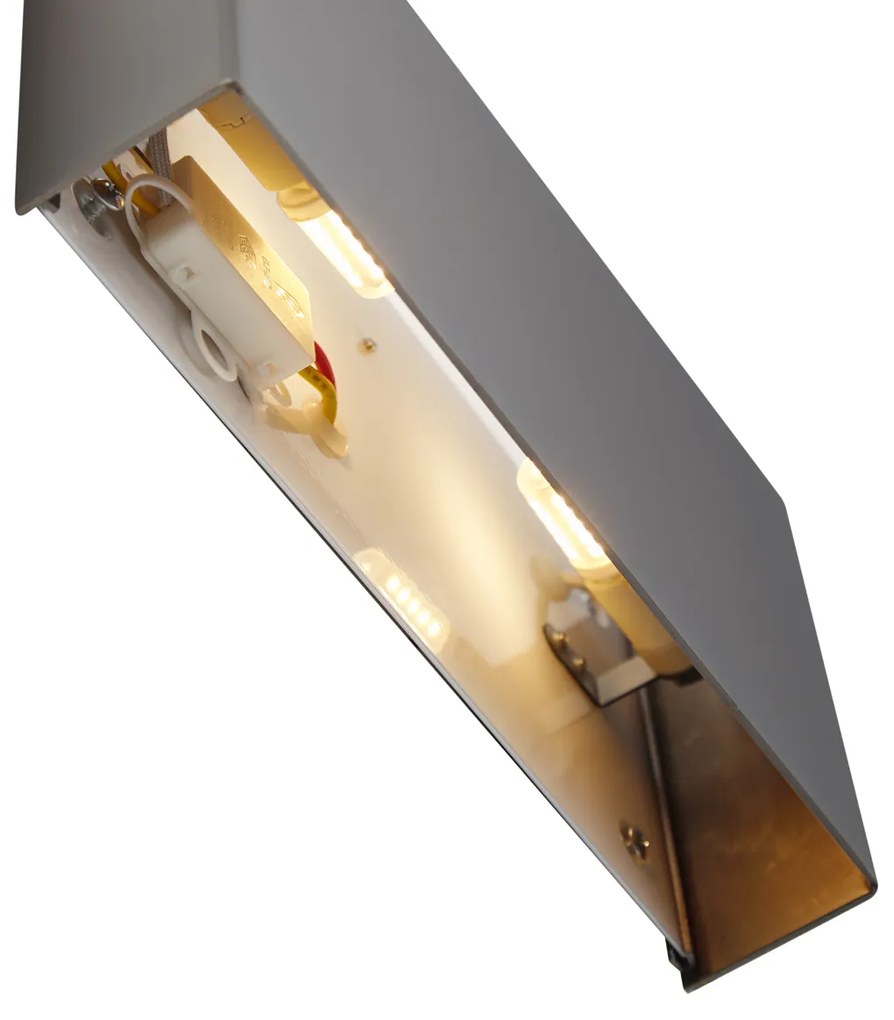 Moderne wandlamp gunmetal 2-lichts - Otan