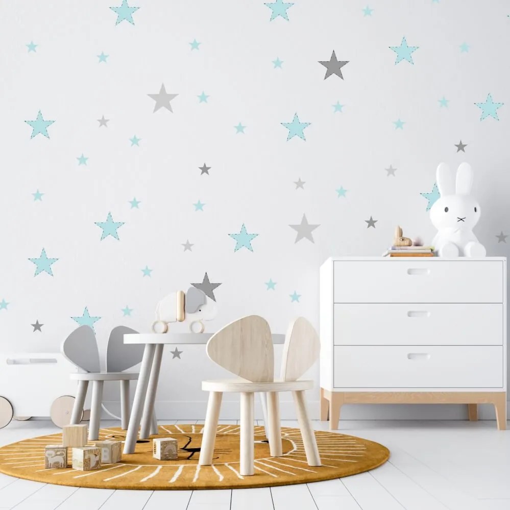 INSPIO Muursticker - Mint sterren