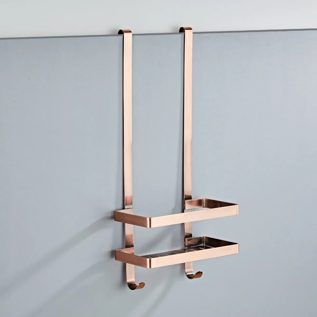 Saniclear Copper doucherek / shampoohouder 52cm geborsteld koper