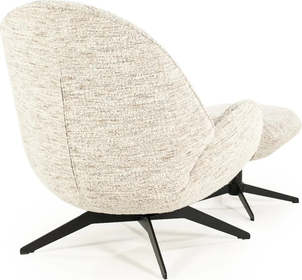 Draaibare Fauteuil Met Voetenbank Beige