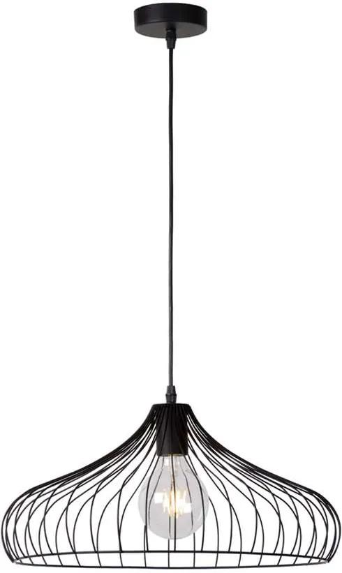 Lucide hanglamp Vinti - Ø45 cm - zwart - Leen Bakker