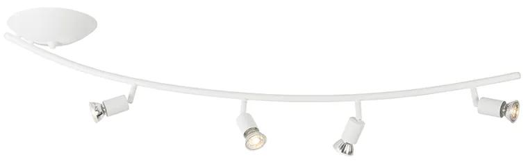 Moderne Spot / Opbouwspot / Plafondspot gebogen wit - Jeany 4 Modern GU10 Binnenverlichting Lamp