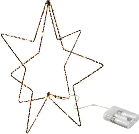 Metalen LED-kerstdecoratie Sterren goud