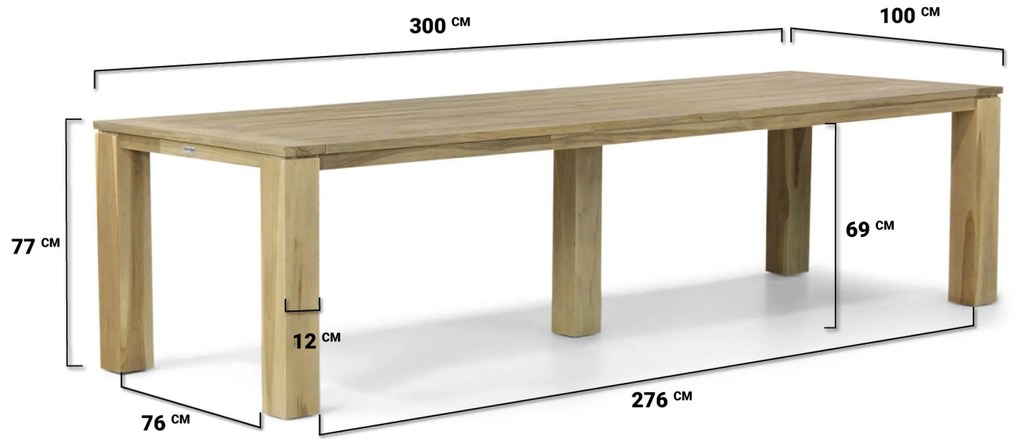 Tuinset 8 personen 300 cm Rope Grijs Lifestyle Garden Furniture Dallas/Brighton