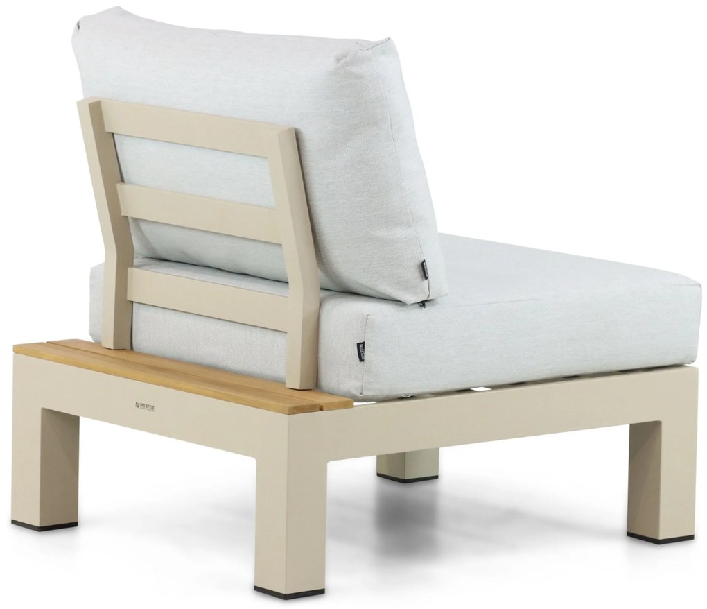 Loungeset 6 personen Aluminium/Teak Taupe Lifestyle Garden Furniture Vittoria