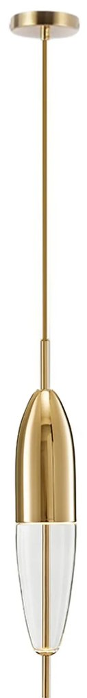 Hanglamp Glas Metaal Goud APP549-1CP