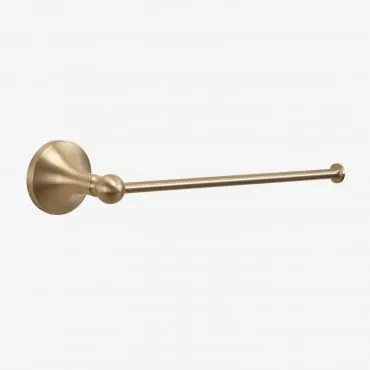 Wandhanddoekhouder Met Stang ↔︎25 Cm Voor Badkamer In Roestvrij Staal Alejandra Geborsteld Goud - Sklum