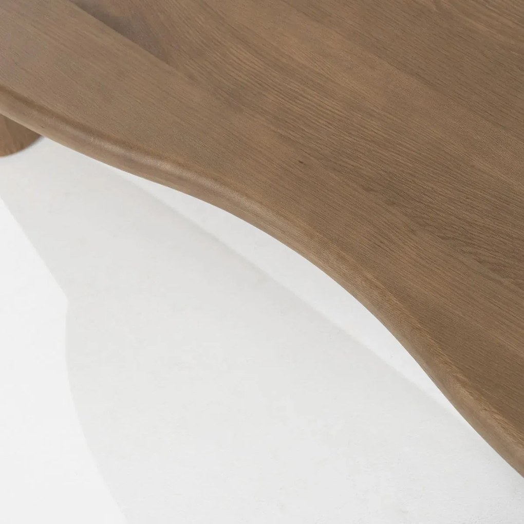 Organische Salontafel Bruin Eiken - 140 X 60cm.