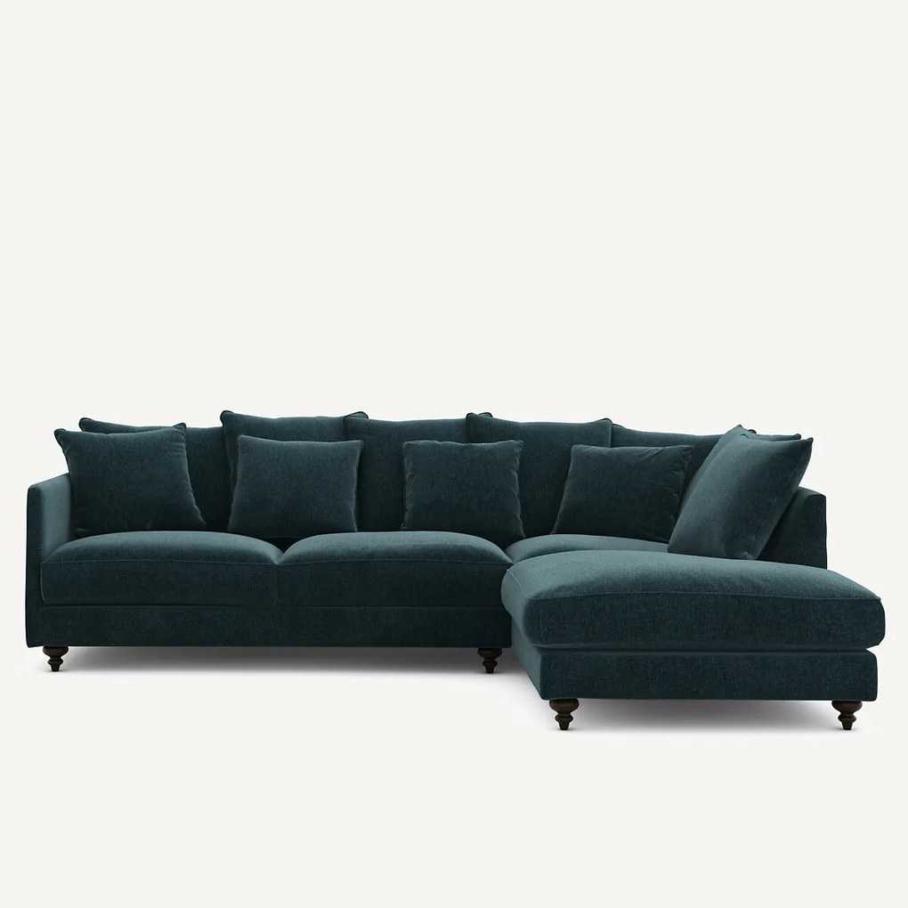 Hoekslaapbank in chenille fluweel, Lazare