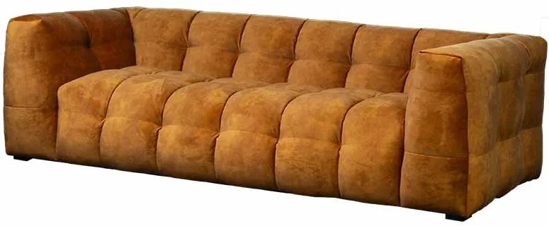 3 zitsbank - Sfär - velours Adore cognac 28