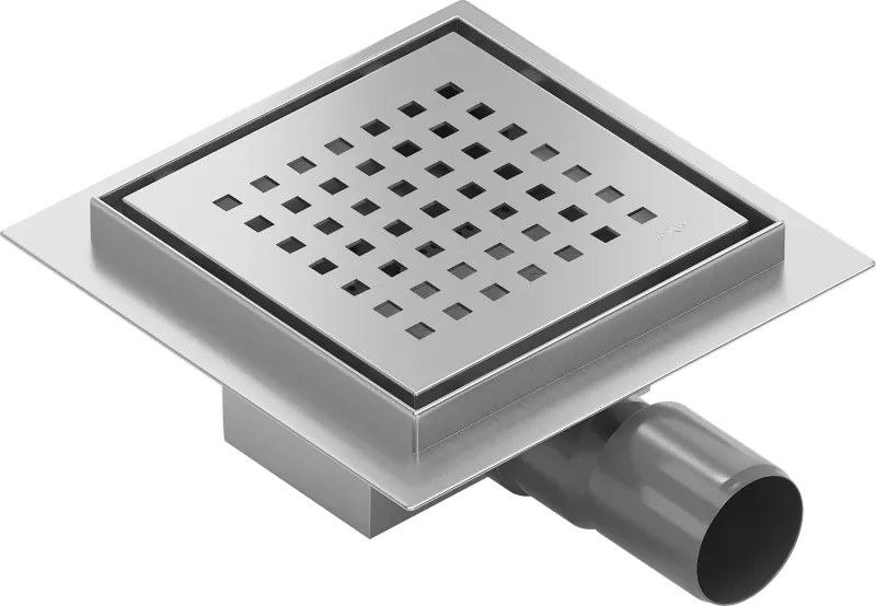 Mexen Flat-Q M08 vierkante vloerput 15 x 15 cm, inox - 1010515