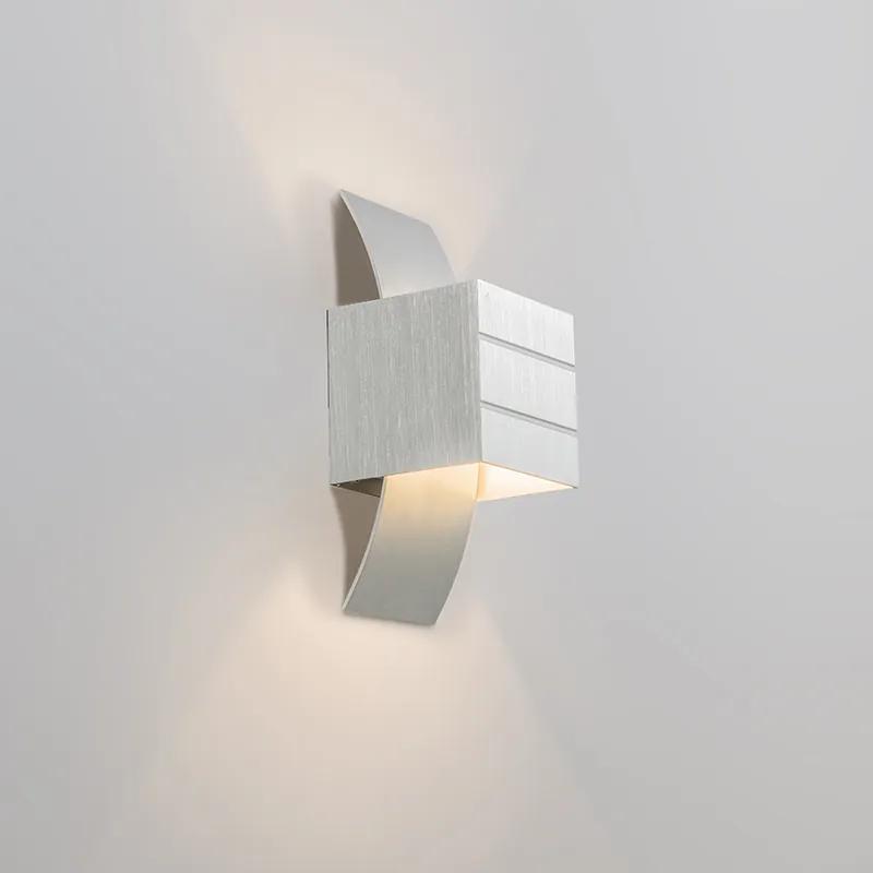 Set van 2 Moderne wandlampen aluminium - Amy Binnenverlichting Lamp