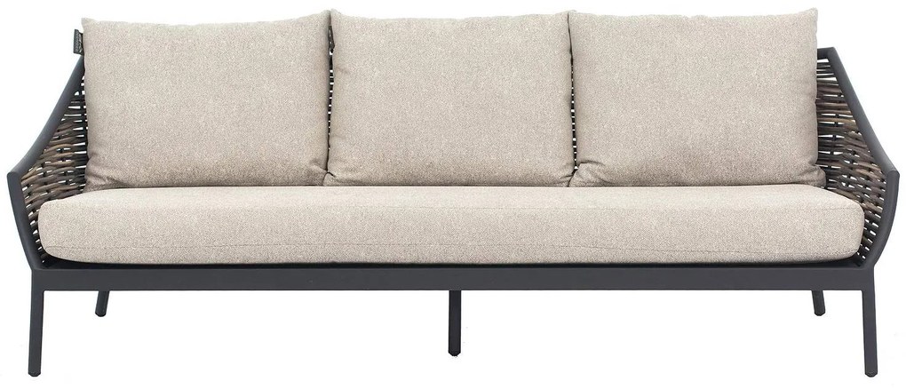 Goossens Loungeset Milou grijs, buitenstof, 3-zits,