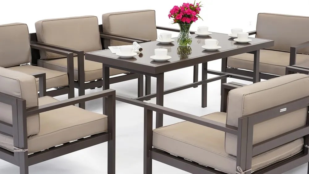 Tuinmeubelen Porto Premium 8 bruin van Garden Point