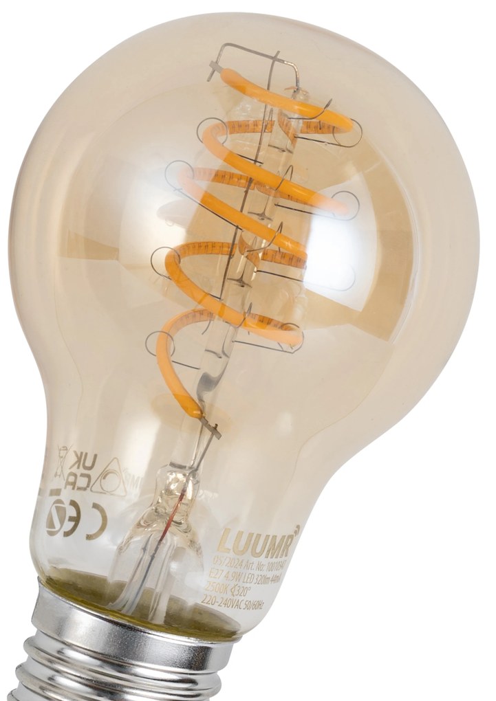 Set van 5 Smart E27 dimbare LED lampen A60 amber 4.9W 320 lm 2500K