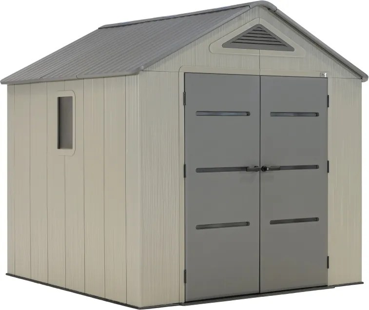 Kunststof tuinhuisje voor gereedschap Boston 2,5 x 2,46 m CoverTech grijs