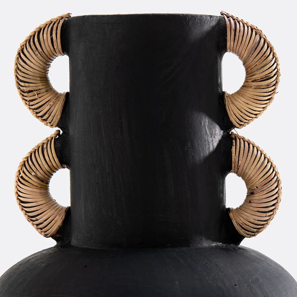 Decoratieve vaas in keramiek en rotan H41,5 cm Kuro