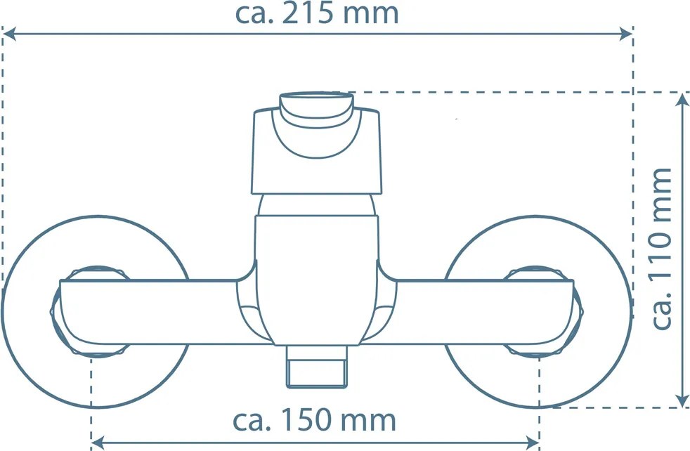 Schutte Vico opbouw douchemengkraan chroom