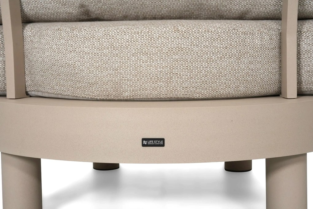 Stoel en Bank Loungeset 5 personen Aluminium Zand/Beige  Lifestyle Garden Furniture Organio