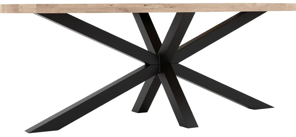 Goossens Eettafel Blade, Strak blad ovaal 220 x 110 cm 6 cm dik