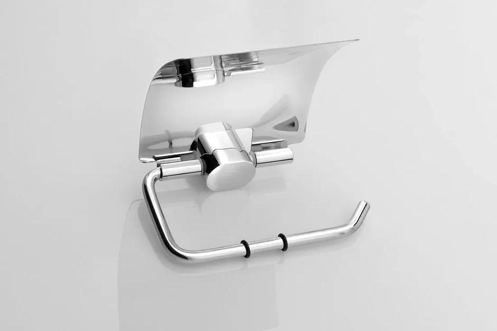 Sapho Flori toiletrolhouder met klep chroom