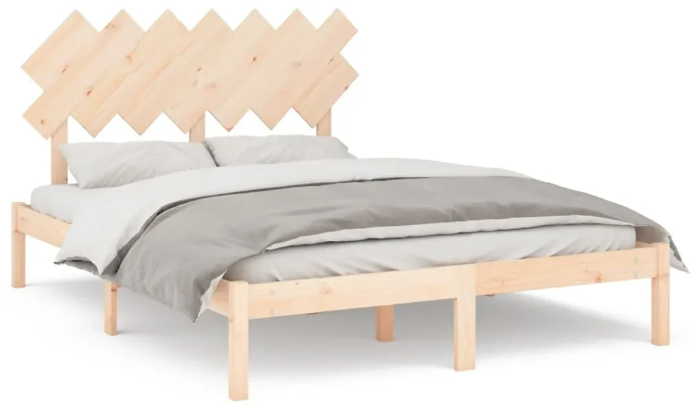 vidaXL Bedframe massief hout 140x190 cm