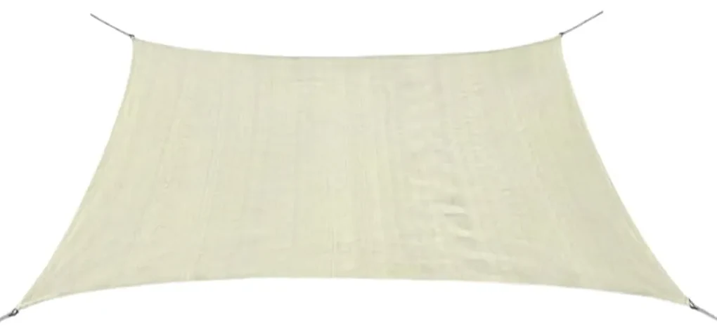 vidaXL Zonnescherm HDPE vierkant 2x2 m crème