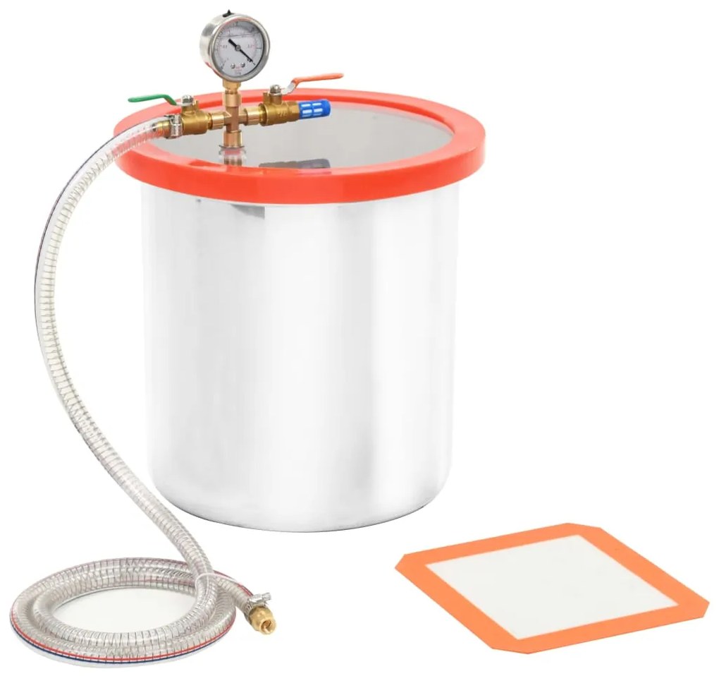 vidaXL Vacuümkamer 18,9 L roestvrij staal