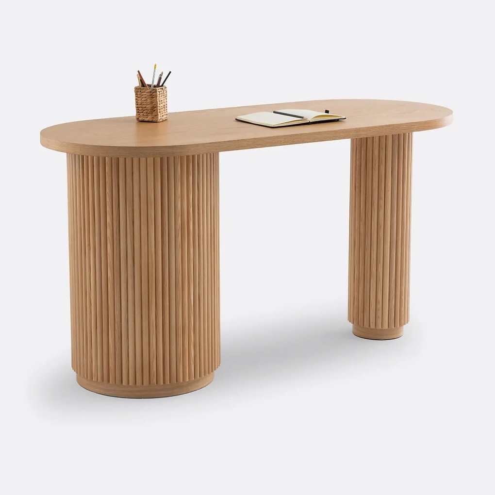 Bureau in organische vorm, 1 deur, Genna