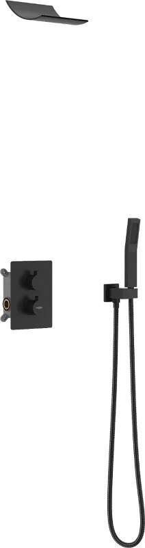 Mexen Salto inbouw douche set, zwart - 7604-02-70