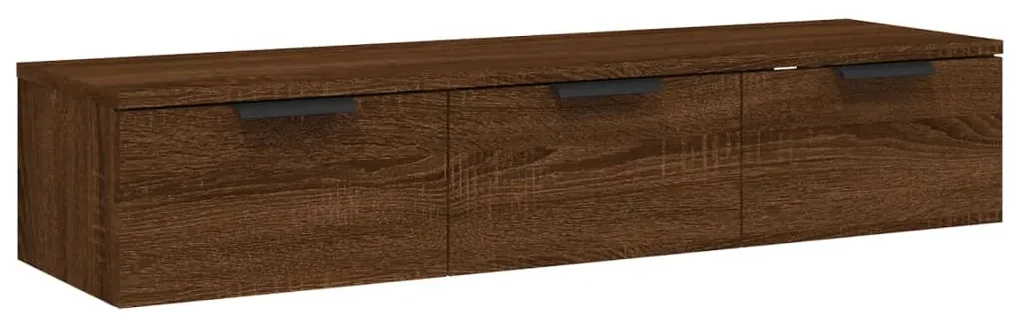 vidaXL Wandkast 102x30x20 cm bewerkt hout bruineikenkleurig